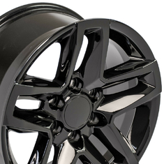 20 Inch Black 5911 Chevrolet Replica Wheels For Chevy Silverado Z71 Trail Boss 0
