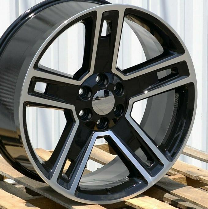 26x10 GMC Yukon Replica Wheels Gloss Black Machined Face Rims Fit Tahoe LTZ Silverado 1