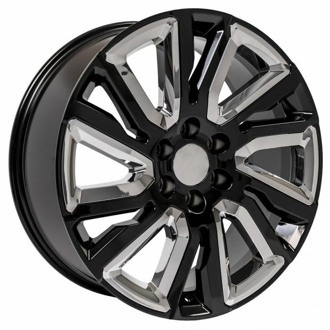 Ct2078 22x9 Gmc Replica Wheels Satin Black Gloss Black Insert Rim Chevy 22" 1
