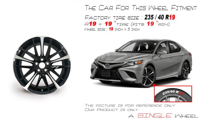 19" Alloy Toyota Camry Replica Wheels OEM Rim 75222 For 2018-2022 0