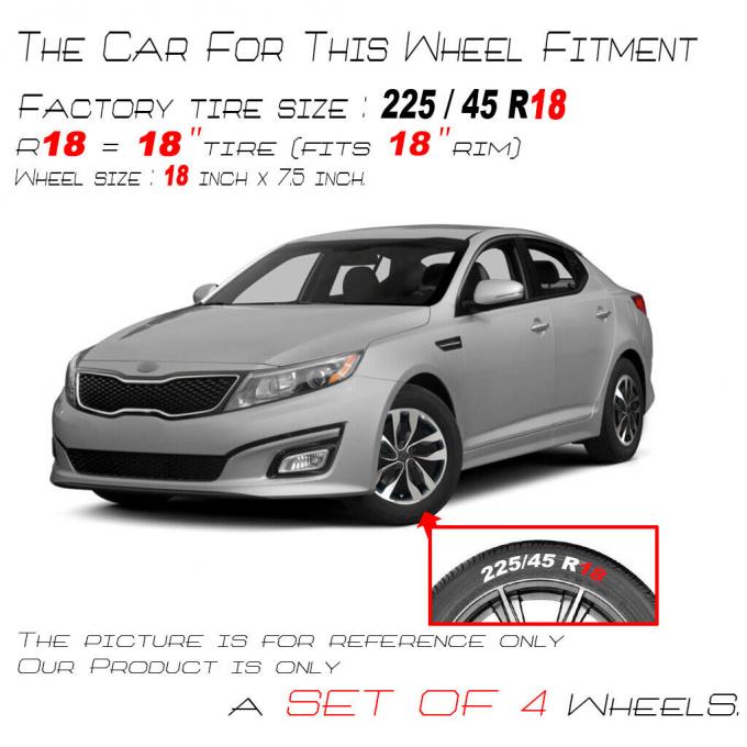 2014-2015 Kia Optima Wheels 18" OEM Factory Alloy Rim 74706 0