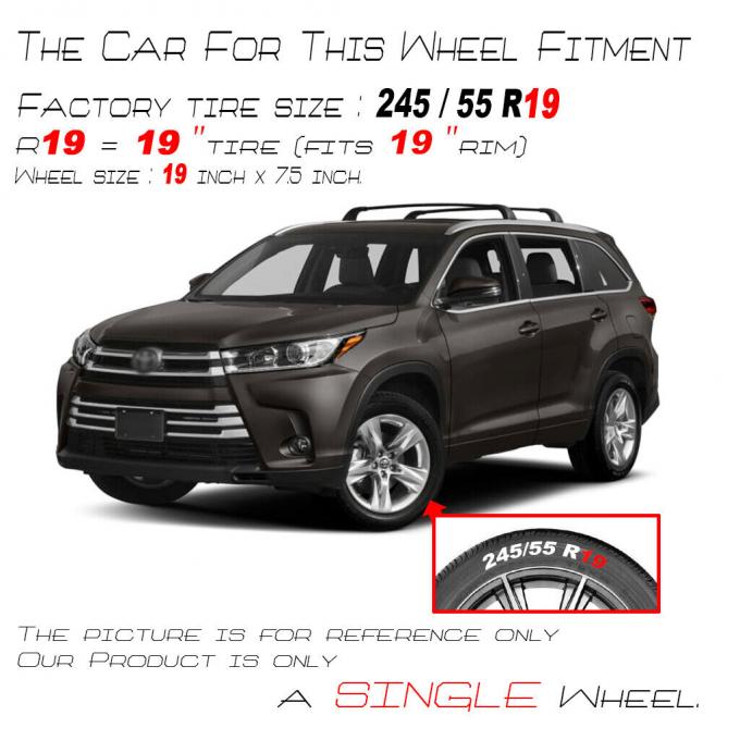 17" Replica Satin Wheels For 2014-2019 Toyota Highlander OE Style 75163 0