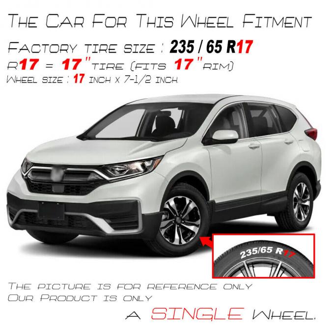 17" Machined Black Wheel For Honda CR-V 17-20 OEM Alloy Rim 64110 0