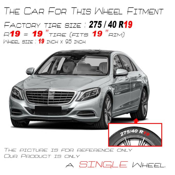 Alloy OEM Rim 85351 Rear Wheel 19" For 14-21 Mercedes Benz S-Class 0