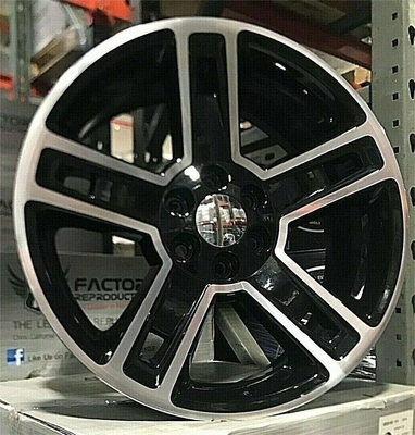 Chevy 1500 Silverado Black Machine Wheels Rims Sierra Yukon Fits 22"