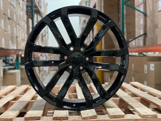 buy 22 Replica Wheels Black Rims Fits 6lug Yukon Sierra Chevy Tahoe LTZ Silverado online manufacturer