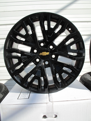 Gloss Black GMC Replica Wheels Yukon Sierra Factory Style With Tires 5906 22"