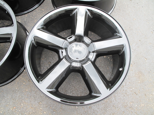 Black 5308 20" Chevrolet Replica Wheels Rims Silverado Tahoe Suburban Gmc Factory Spec