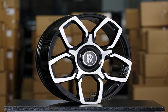 quality OEM Forged Alloy Black Staggered 22 Inch Rims 5x112 For Cullinan Black Badge factory