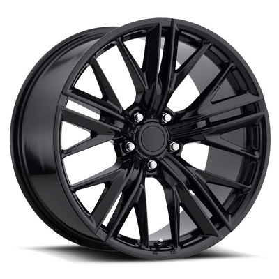 20 Inch ZL1 Camaro Chevrolet Replica Wheels Staggered 20x10 20x11 Gloss Black 5x120