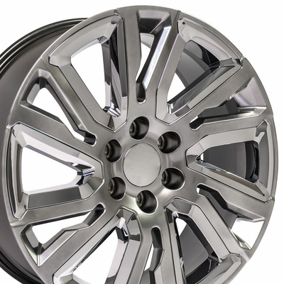 TUV 22 Inch GMC Denali Replica Wheels 5901 Gloss Black Chevy Tahoe Chrome Rims