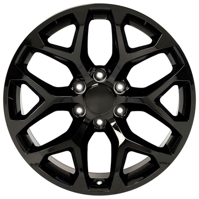 Replica GMC Sierra Snowflake Wheels 30x10 Black Mch Yukon Denali Snowflake Rims