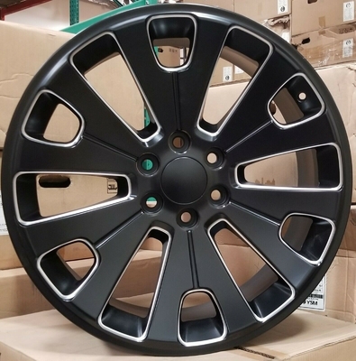 Black Milled GMC Replica Wheels 5663 Chevy Silverado 22 Inch Tahoe Ltz Wheels