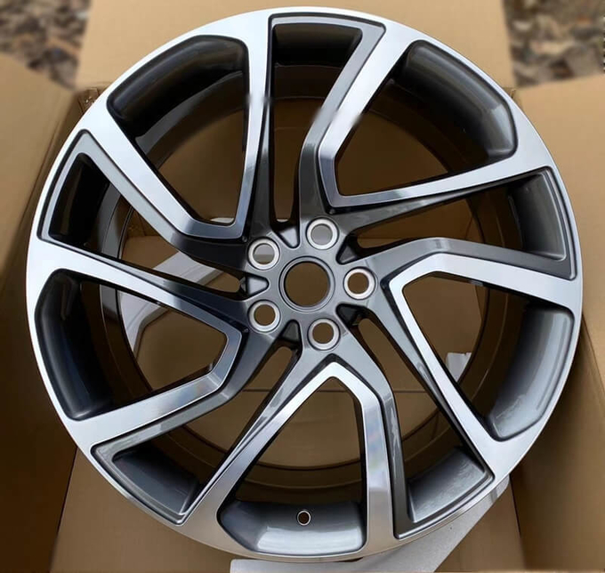 21x9.5 21 Inch Land Rover Replica Wheels 5x120 Black Alloy 356.2 Material 1