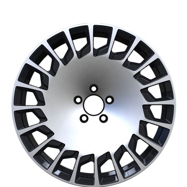 PCB 112mm Mercedes Benz Replica Wheels 20x8.5 20x9.5 Inch Black Machined Surface 4