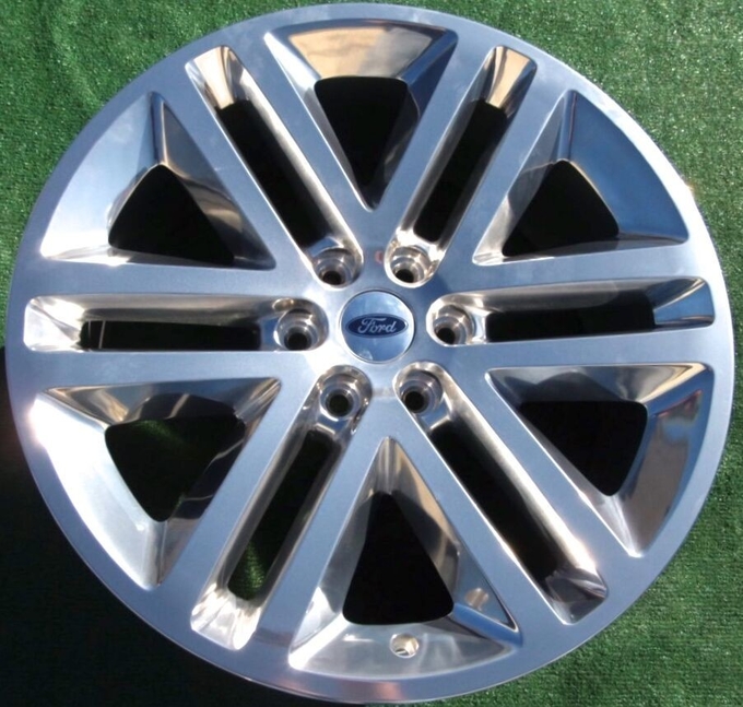 22x9.5 Polished Replacement Ford Replica Wheels 3993 For 2015-2017 Ford Expedition 1