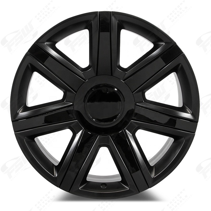 4739 22x9 GMC Wheels 7 Spoke Style Chrome 24 Inch Cadillac Escalade Replica Rims 0