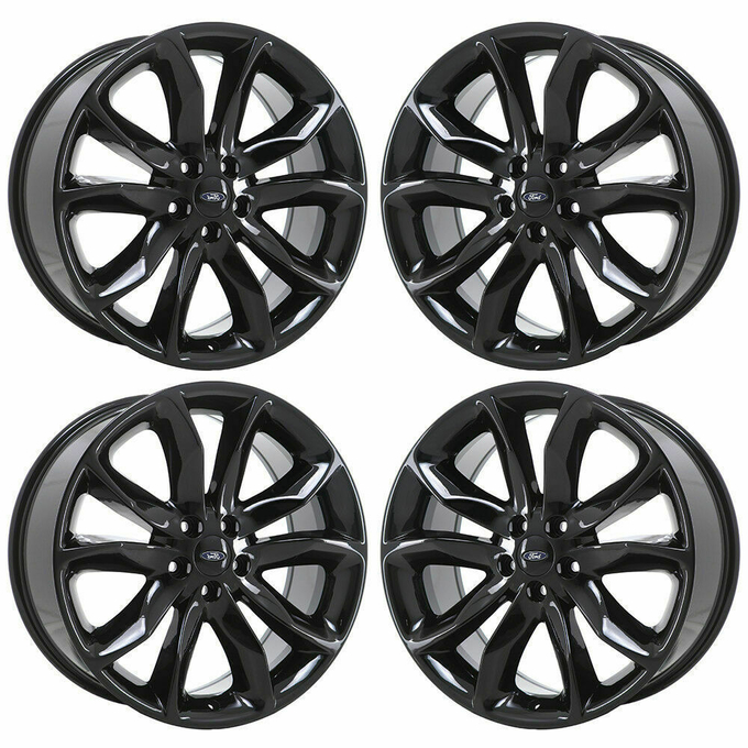 3861 OEM Ford Explorer Rims 20 Inch Replica Wheels Gloss Black 5X114.3 0