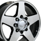 20x8.5 Chevrolet Silverado Replica Wheel Sierra 8 Lug 8x165 Blk Mach'D Truck 5503
