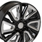 Ct2078 22x9 Gmc Replica Wheels Satin Black Gloss Black Insert Rim Chevy 22&quot;