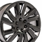 Ct2078 22x9 Gmc Replica Wheels Satin Black Gloss Black Insert Rim Chevy 22&quot;