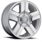Silver 22x9 Texas Edition Replica Rims 5291 Fit Silverado Sierra Chevy Mach Ironman