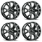 26 Chevrolet Replica Wheels Black Milled Rims Fit Yukon Sierra Tahoe Silverado