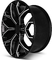22 GMC Replica Snowflake Wheels Black Milled Rims Yukon Sierra Tahoe Silverado